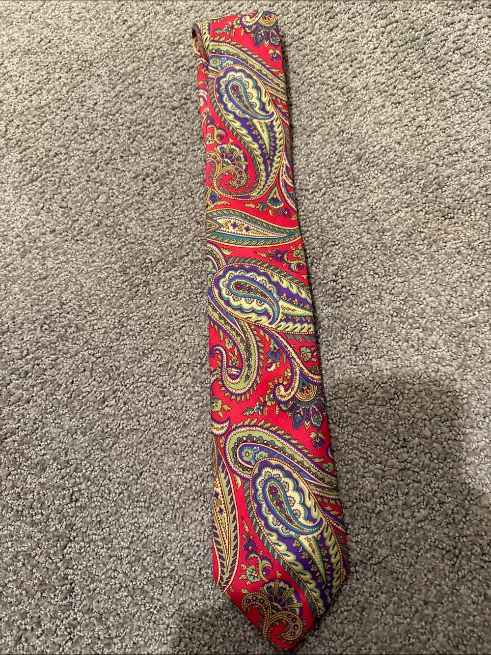 AMAZING MEN'S LIMITED EDITION RALPH LAUREN PURPLE LABEL TIE -  HANDMADE IN ITALY